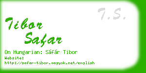 tibor safar business card